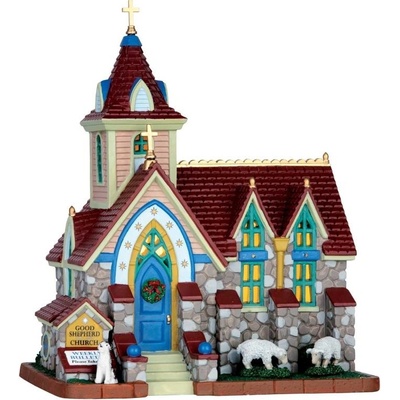 Svietiaci kostolík Lemax 65087 Kostol dobrého pastiera