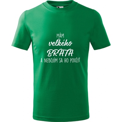 Handel detské tričko Mám veľkého brata trávová zelená