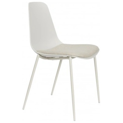 White Label Living Jeffrey polypropylen a kov bílá 1100581