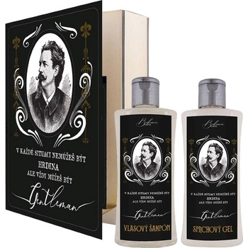 Bohemia Gifts & Cosmetics Gentleman Olivový olej sprchový gel 200 ml + šampon na vlasy 200 ml kniha dárková sada