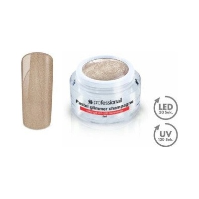 Professionail Farebný Led Uv gél pastel glimmer champagne 5ml