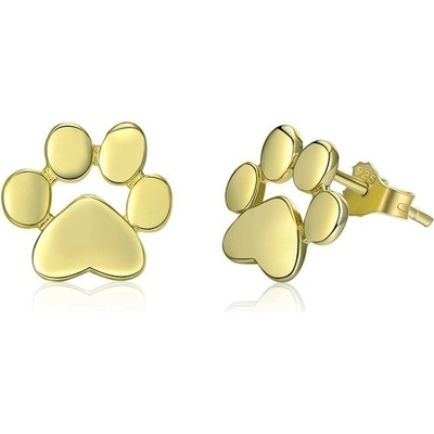 Prosperk náušnice pecky zlaté tlapky S0099