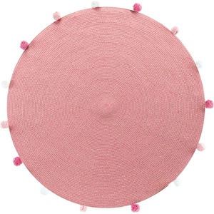 douceur d'intérieur Розов кръгъл килим ø 90 cm Pompomparty - douceur d'intérieur (1609493)