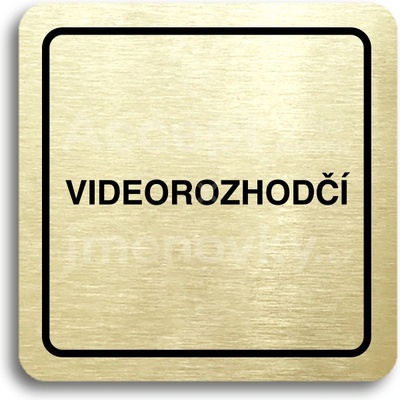 ACCEPT Piktogram videorozhodčí - zlatá tabulka - černý tisk