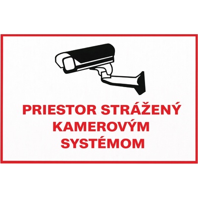 PHT a.s. Samolepka Priestor strážený kamerovým systémom