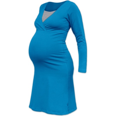 Jožánek Eva nočná košeľa pre pohodlné kojenie dlhý rukáv Petrolejová