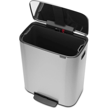 Brabantia Матово-сребристо стоманено кошче за боклук с педал 60 l Bo - Brabantia (211324)