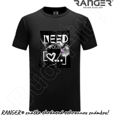 Tričko Ranger Heart čierna