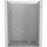 Mexen Lunar-F L сгъваеми душ врати дясни 140 cm, прозрачни, четкан никел - 836SL-140-050-97-00-P (836SL-140-050-97-00-P)