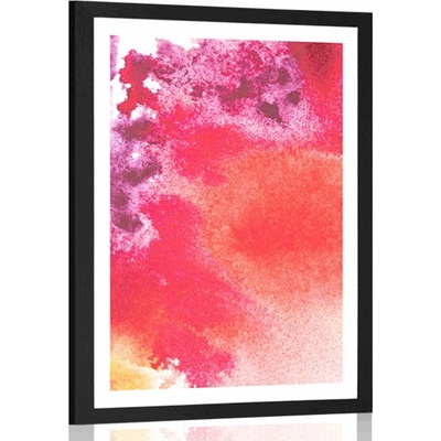 Plakát s paspartou abstraktní malba - 40x60 silver