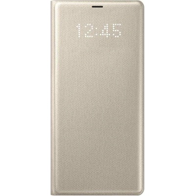 Samsung LED View Cover EF-NN950PF - оригинален кожен калъф през който виждате информация от дисплея за Samsung Galaxy Note 8 (златист)