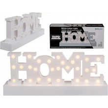 Popron Biely nápis Home s 28 teplými bielymi LED diódami