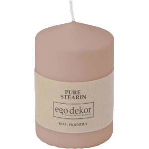 Ego dekor Прахово розова свещ Връх, време за горене 25 ч. Eco - Eco candles by Ego dekor (ZBC-3771020)