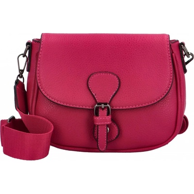 Trendy dámská koženková crossbody kabelka Bindi fuchsiová