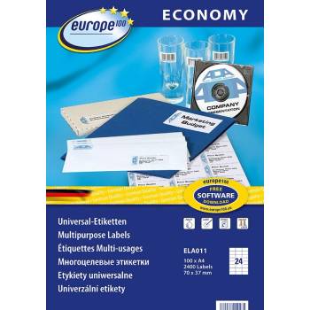 Image 1 of AVERY Europe 100 универсални етикети 70 x 37, 1 мм, 2400 бр (ELA011)