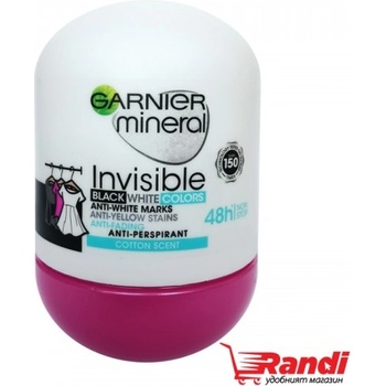 Garnier Рол-он Invisible BWC BLACK Garnier mineral 50мл