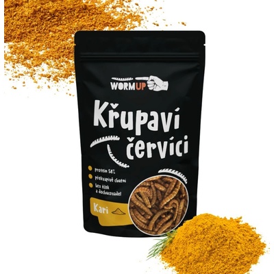 WormUP Křupaví červíci s kari 20 g