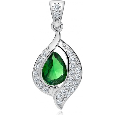 Olivie Stříbrný přívěsek LUNA SMARAGD 9238