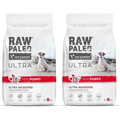 Vetexpert Raw Paleo Ultra Beef Puppy Mini 2 x 8 kg