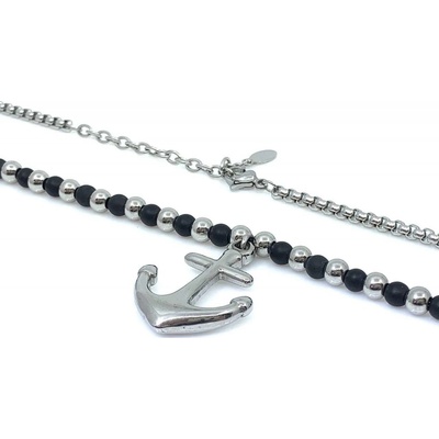 Jan Kos jewellery Řetízek s přívěskem z oceli 12118371