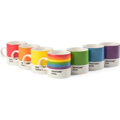 Pantone Keramické hrnčeky v súprave 7 na espresso Pride 120 ml
