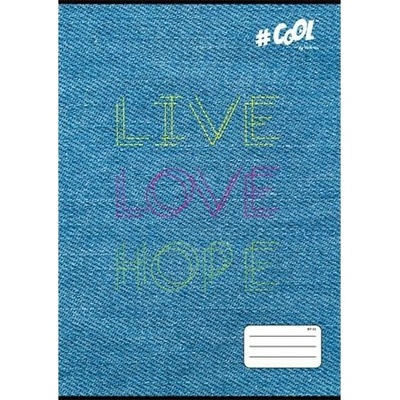COOL BY VICTORIA Zošit A4 štvorčekový Live-love-hope 87-32