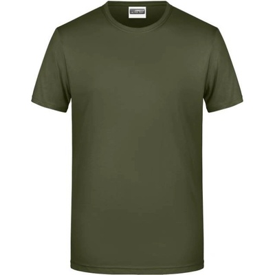 James & Nicholson JN 8008 pánske tričko z bio bavlny olive