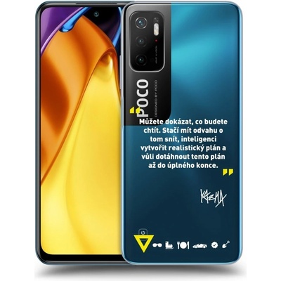 Pouzdro Picasee silikonové Xiaomi Poco M3 Pro 5G - Kazma - MŮŽETE DOKÁZAT, CO BUDETE CHTÍT čiré