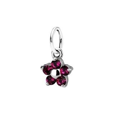 Šperky4U Dětský stříbrný přívěsek kytička Crystals from Swarovski CS3500 F