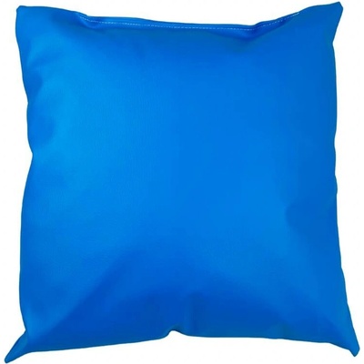 TiaHome Polštář modrý ekokůže 40x40