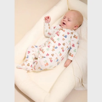 Mayoral Сет 2 гащеризона дълги в мръсно бял цвят с цветни мечета за новородено момче Mayoral