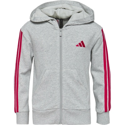 adidas J 3 Stripes FL FZ HD sivá červená