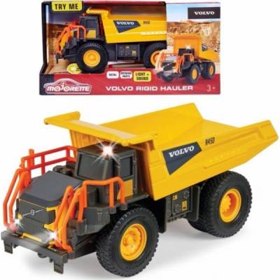 Majorette Autíčko stavební vyklápěč Volvo Rigid Hauler se zvukem a světlem délka 20 cm