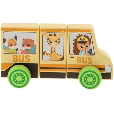 Trefl Магнитно превозно средство - Училищен автобус - 3 елемента