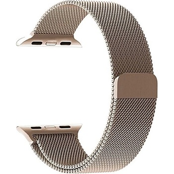 Метална каишка KD Home® Milanese Loop, съвместима с Apple Watch 1/2/3/4/5/6, 38 mm, магнитно закопчаване, Vintage Gold