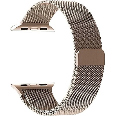 Метална каишка KD Home® Milanese Loop, съвместима с Apple Watch 1/2/3/4/5/6, 38 mm, магнитно закопчаване, Vintage Gold