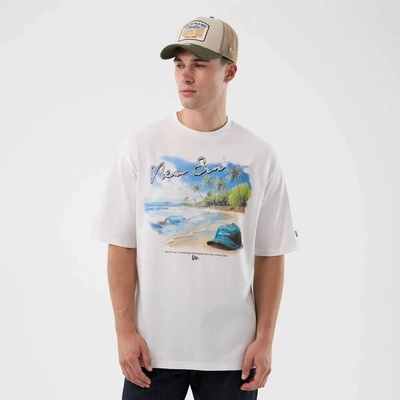 New Era Beach graphic os tee WHI