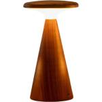 Gingko LED настолна лампа в тъмно естествен цвят с дървен абажур (височина 14 cm) Sylva - Gingko (G056M-WT)