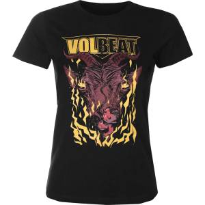 HYBRIS дамска тениска Volbeat - In The Barn - черна - HYBRIS - WMX-5-VB011-BK