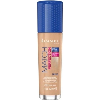 Rimmel Match Perfection Foundation SPF20 Make-up 203 True Beige 30 ml