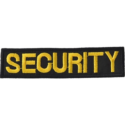 NAVYS Nášivka SECURITY - ČIERNA so žltou niťou