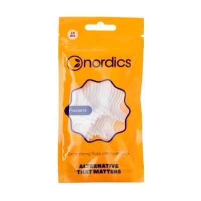 Nordics Oral Care Zubná dentálna niť so špáradlom 20 ks