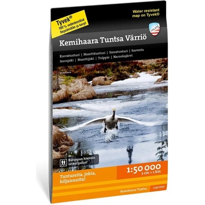 Kemihaara Tuntsa Värriö 1:50 000 - turistická mapa