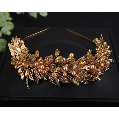 Naishide Jewelry Čelenka do vlasů se zlatými listy