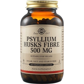 Solgar Psyllium Husks Fibre, 500 mg, 200 капсули, Solgar