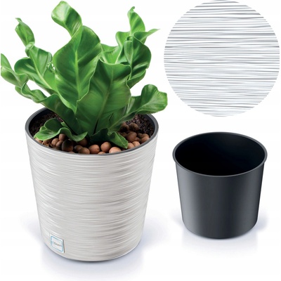 PROSPERPLAST FURU ROUND Kvetináč 30 cm bielý