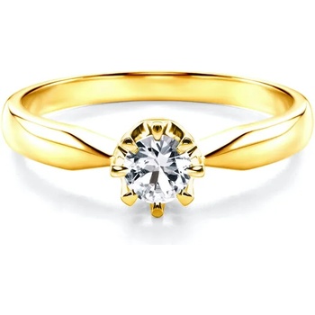 Image 1 of SAVICKI Годежен пръстен Solitaire: два цвята злато. бял сапфир