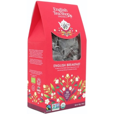 English Tea Shop Bio Černý čaj English Breakfast 15 kusů bioodbouratelných pyramidek čaje 45 g