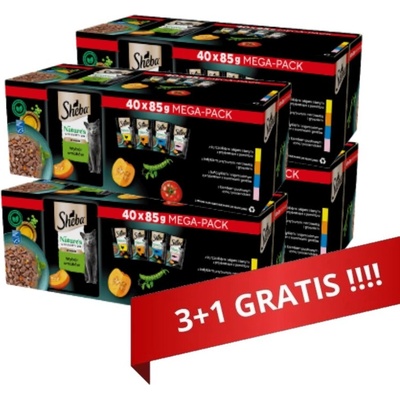 SHEBA Nature’s Collection Výber príchutí 120x85 g + 40x85 g
