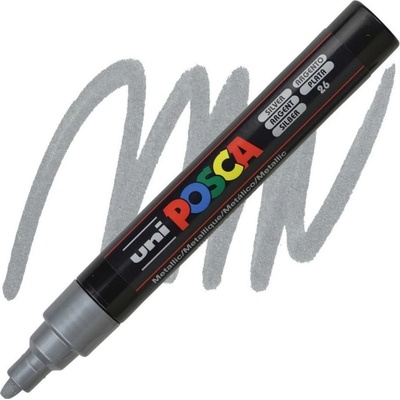 Uni Posca PC-5M stříbrný – Zboží Mobilmania